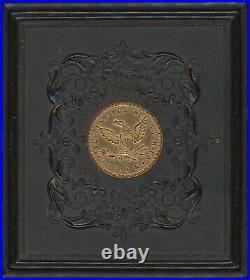 Gold Coin Thermoplastic 1/6 Plate Case Daguerreotype Ambrotype Tintype C468