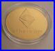 Gold Etherium Coin Real Life Cryptocurrency Representation Blockchain Gas proxy