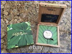 Gold Leaf Collection Chestnut Leaf. 999 1oz Silver Coin 2014