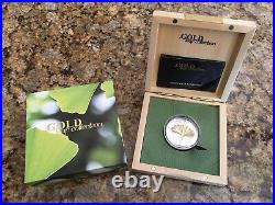 Gold Leaf Collection Ginkgo Leaf. 999 1oz Silver Coin 2014