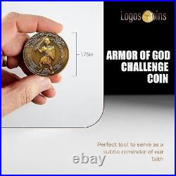 Gold Plated Christian Challenge Coins 10pc Set for Bible Study & Reflection