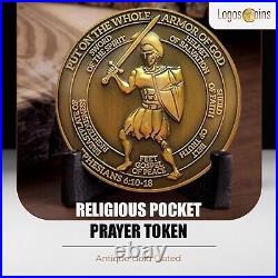 Gold Plated Christian Challenge Coins 10pc Set for Bible Study & Reflection