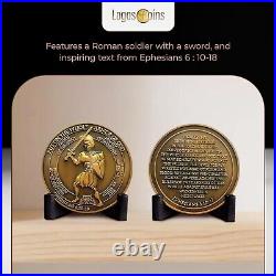 Gold Plated Christian Challenge Coins 10pc Set for Bible Study & Reflection