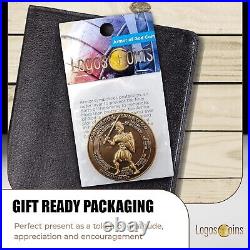 Gold Plated Christian Challenge Coins 10pc Set for Bible Study & Reflection