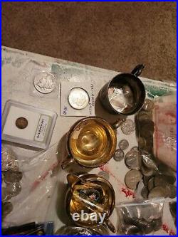 Gold, Silver, Coins! Treasure Lot! Jewelry! Antiques! More added! See descrip