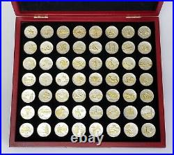 Gold and Silver Highlighted Statehood Quarters Collection 1999-2009 56 Coin Set