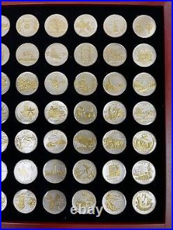 Gold and Silver Highlighted Statehood Quarters Collection 1999-2009 56 Coin Set