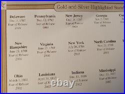 Gold and Silver Highlighted Statehood Quarters Collection 56 Coin Complete Set