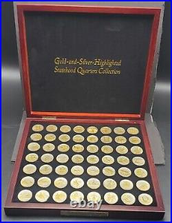 Gold and Silver Highlighted Statehood Quarters Collection, PCS Stamps & Coins