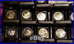 Golden Enigma Coin Collection Silver Bullion Gilded/Ruthenium 2014-2017 24 Coins