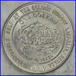 Golden Nugget $1 One Dollar Casino Gaming Silver Token Coin Las Vegas