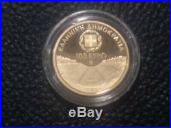 Greece 2011 100 Special Olympics proof gold coin Extremely Rare