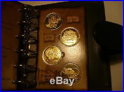 HARRY POTTER COIN COLLECTION SAVINGS BOOK. In 24k gold 24 coins in book, stunning