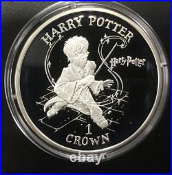 HARRY POTTER with WAND 1/25oz GOLD COIN & SILVER COIN LIMITED EDITION SET
