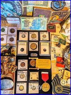 HUGE 28lb Vintage JUNK DRAWER LOT GEMS Jewelry SILVER Coins GOLD Fun