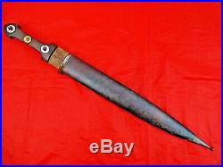 HUGE ANTIQUE DAGGER RUSSIAN CAUCASIAN GOLD DECORATED KINDJAL SWORD silver coins