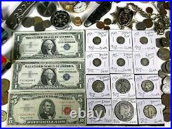 HUGE vintage JUNK DRAWER LOT jewelry GOLD & SILVER coins ESTATE bullion toys old
