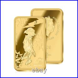 Harry Potter Dobby 0.5g Solid Gold Coin Bar 0.9999 $5 Dollar Cook Islands 2020