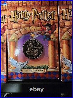 Harry Potter Isle Of Man Pobjoy Mint Set Of 6, 2001 Philosophers Stone Coins
