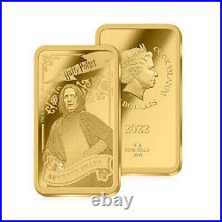 Harry Potter Severus Snape 0.5g Solid Gold Coin Bar $5 Dollar Cook Islands 2022