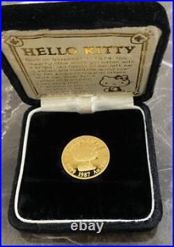 Hello Kitty pure gold coin 1/4oz Made in 1987 Limited production SANRIO K24