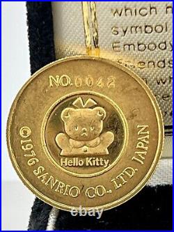 Hello Kitty pure gold coin 1/4oz Made in 1989 Limited Rare year SANRIO