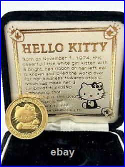 Hello Kitty pure gold coin 1/4oz Made in 1989 Limited Rare year SANRIO