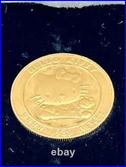 Hello Kitty pure gold coin 1/4oz Made in 1989 Limited Rare year SANRIO