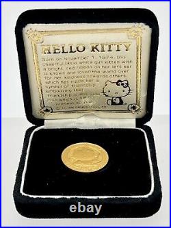 Hello Kitty pure gold coin 1/4oz Made in 1989 Limited Rare year SANRIO