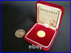 Hello Kitty pure gold coin 1/4oz Made in 1992 Limited production SANRIO