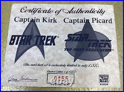 Highland Mint Star Trek Gold Coins Captain Kirk & Captain Picard #0155/1000 1997