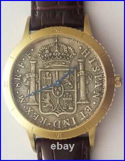 Highly Collectable Stauer 1783 Silver Colonial Dollar Coin Watch Limited Edition