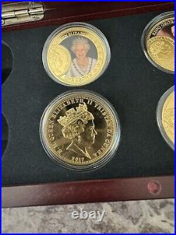 Historic British Sovereign 200th Anniversary 6 Coin Set Queen Elizabeth 24k RARE