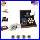 Historical Founding Fathers Coin Collection with 24K Gold Finish and Accessories