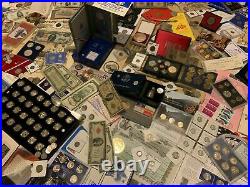 Huge Collection Estate Coin Lot Gold Silver Old Sets Bullion Morgan Dollars