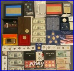 Huge Estate Lot, Silver+gold Coins, Uncut Bills, Many Collectibles, Worth $1000+++++