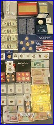 Huge Estate Lot, Silver+gold Coins, Uncut Bills, Many Collectibles, Worth $1000+++++