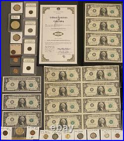 Huge Estate Lot -silver+gold Coins, Uncut Bills, Many Collectibles, Worth $900, 116