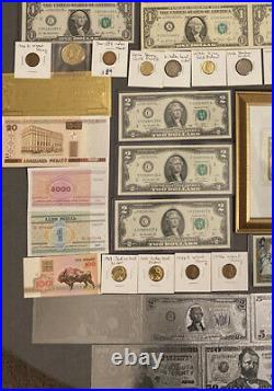 Huge Estate Lot -silver+gold Coins, Uncut Bills, Many Collectibles, Worth $900, 116