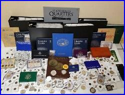 Huge Lot US Collectible Coin Collection Gold Silver Peace/ Morgan Dollars More