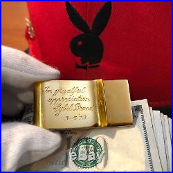 Hugh Hefner Personal Money Clip Playboy Solid Gold Pirate Gold Coins Memorabilia