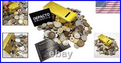 Impressive 2 lb. Coin Collection with Ancient Currency & Stylish Storage Ingot