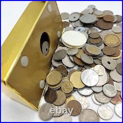 Impressive 2 lb. Coin Collection with Ancient Currency & Stylish Storage Ingot