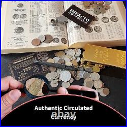Impressive 2 lb. Coin Collection with Ancient Currency & Stylish Storage Ingot