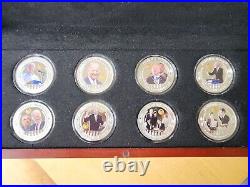 Joe Biden Bradford Exchange Legacy set 8 coin Silver & Gold plate withbox