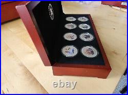 Joe Biden Bradford Exchange Legacy set 8 coin Silver & Gold plate withbox