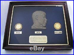 John Kennedy Jfk Commemorative Coin Set 1964 Gold Half Dollar Ruby Emeralds Coa