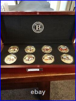 John Wayne tribute proof gold-plated coin collection with display box NIB