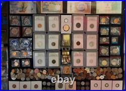 Junk Drawer Flea Market Lot Gold Silver Coins Baseball Cards C24 Wow