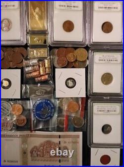 Junk Drawer Flea Market Lot Gold Silver Coins Baseball Cards C74 Wow